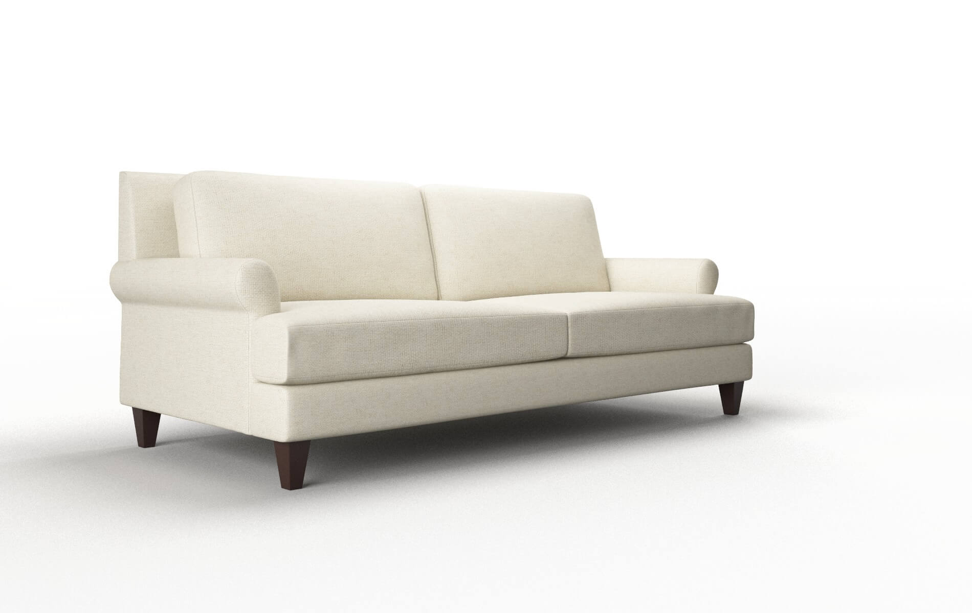 Stockholm Phoenix Ivory Sofa espresso legs 2