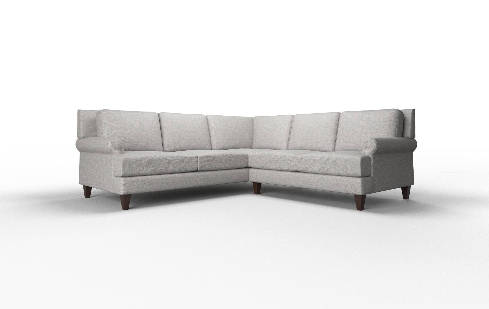 Stockholm Phoenix Smoke Sectional espresso legs 1