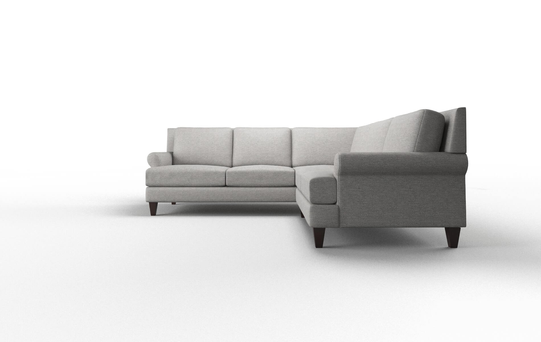Stockholm Phoenix Smoke Sectional espresso legs 5