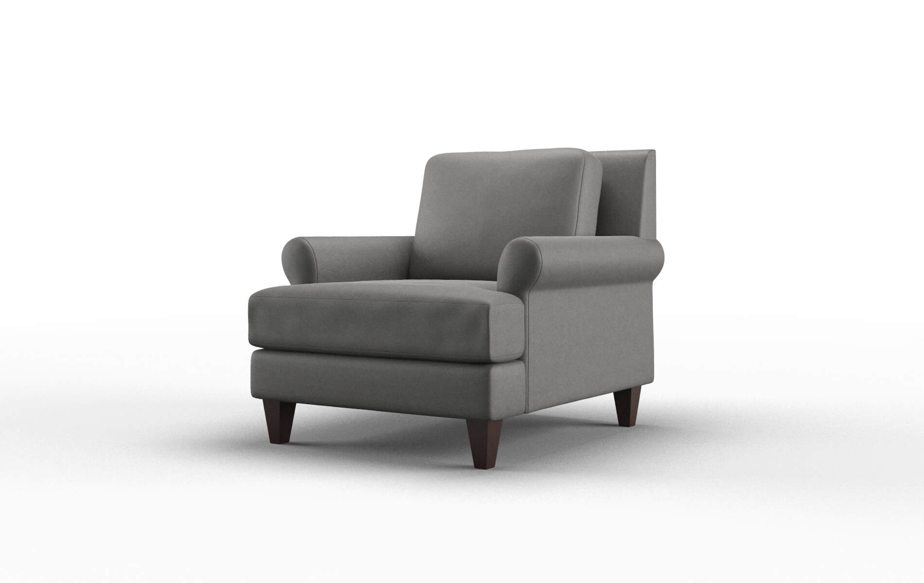 Stockholm Rocket Charcoal Chair espresso legs 4