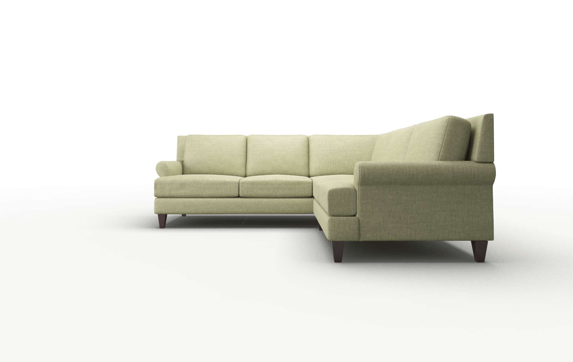 Stockholm Rocket Evergreen Sectional espresso legs 5