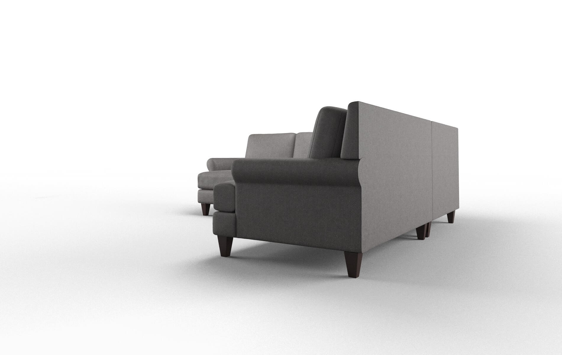 Stockholm Sasha Grey Sectional espresso legs 4