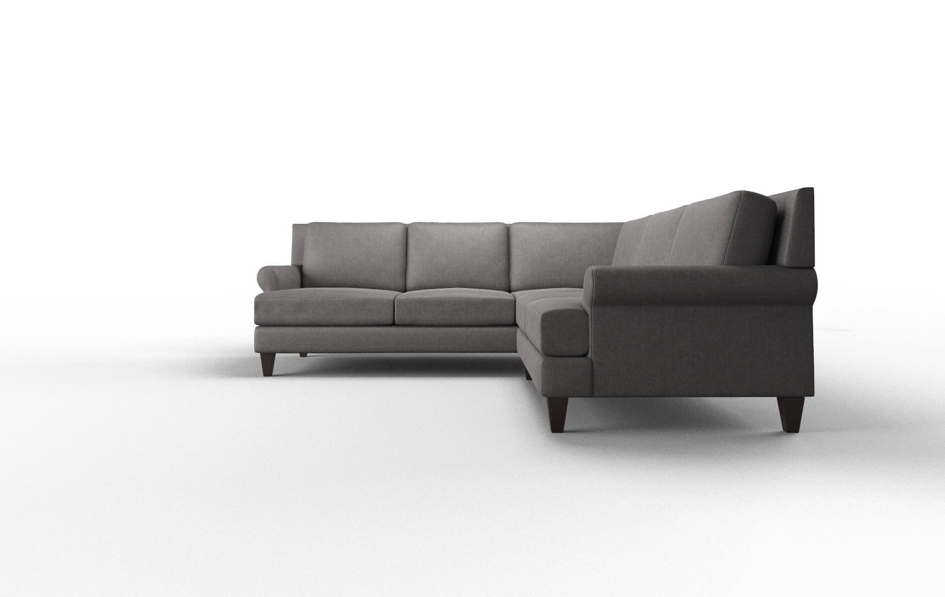 Stockholm Sasha Grey Sectional espresso legs 5