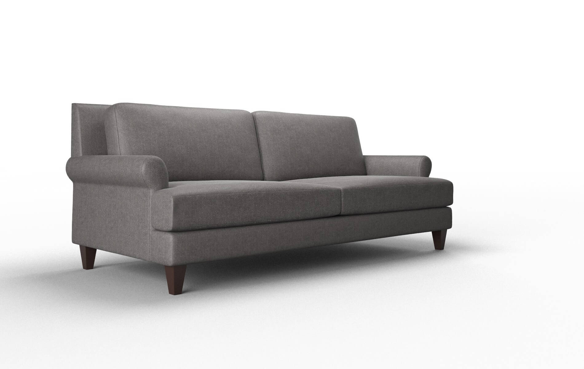 Stockholm Sasha Grey Sofa espresso legs 2