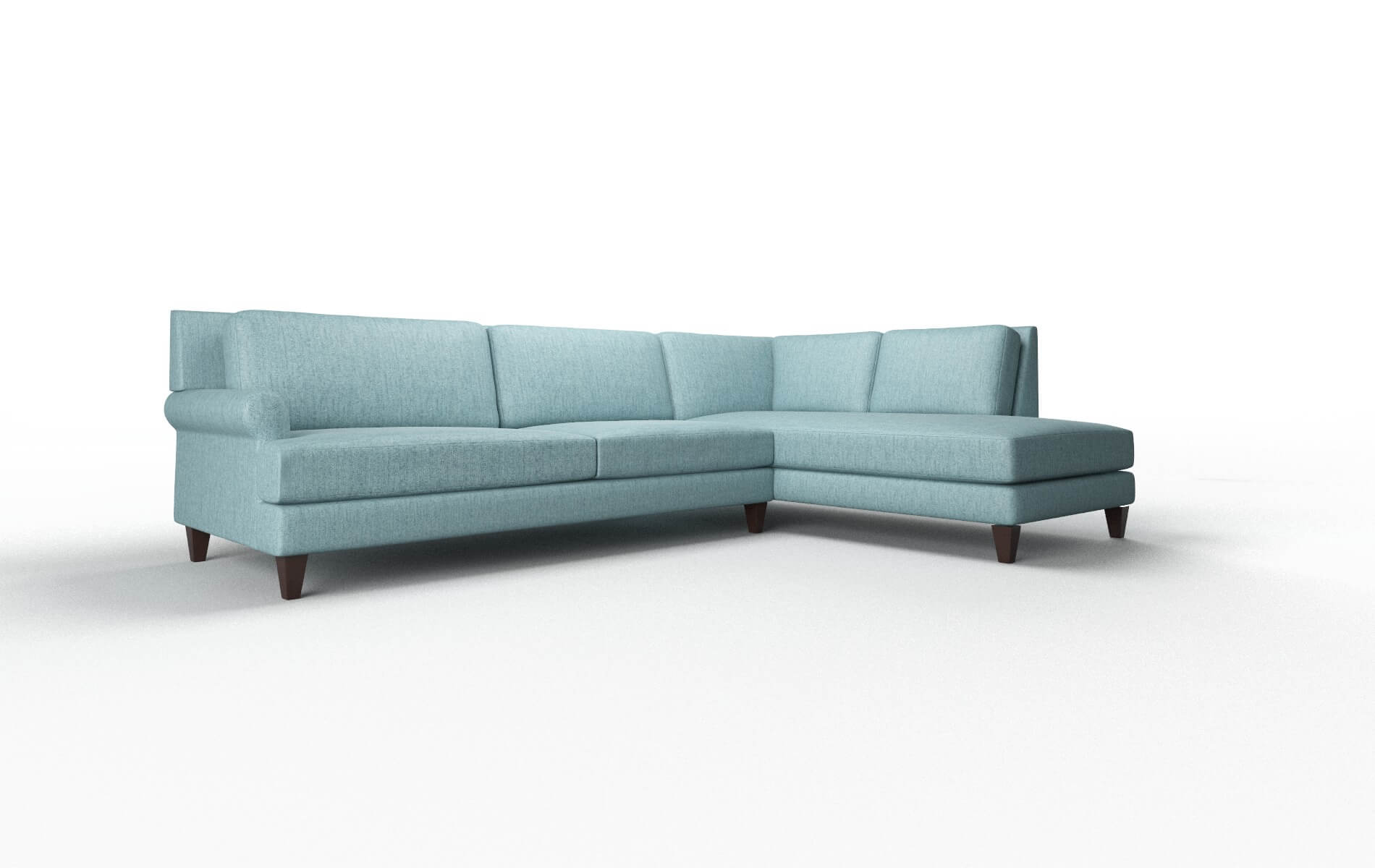 Stockholm Sasha Teal Panel espresso legs 2