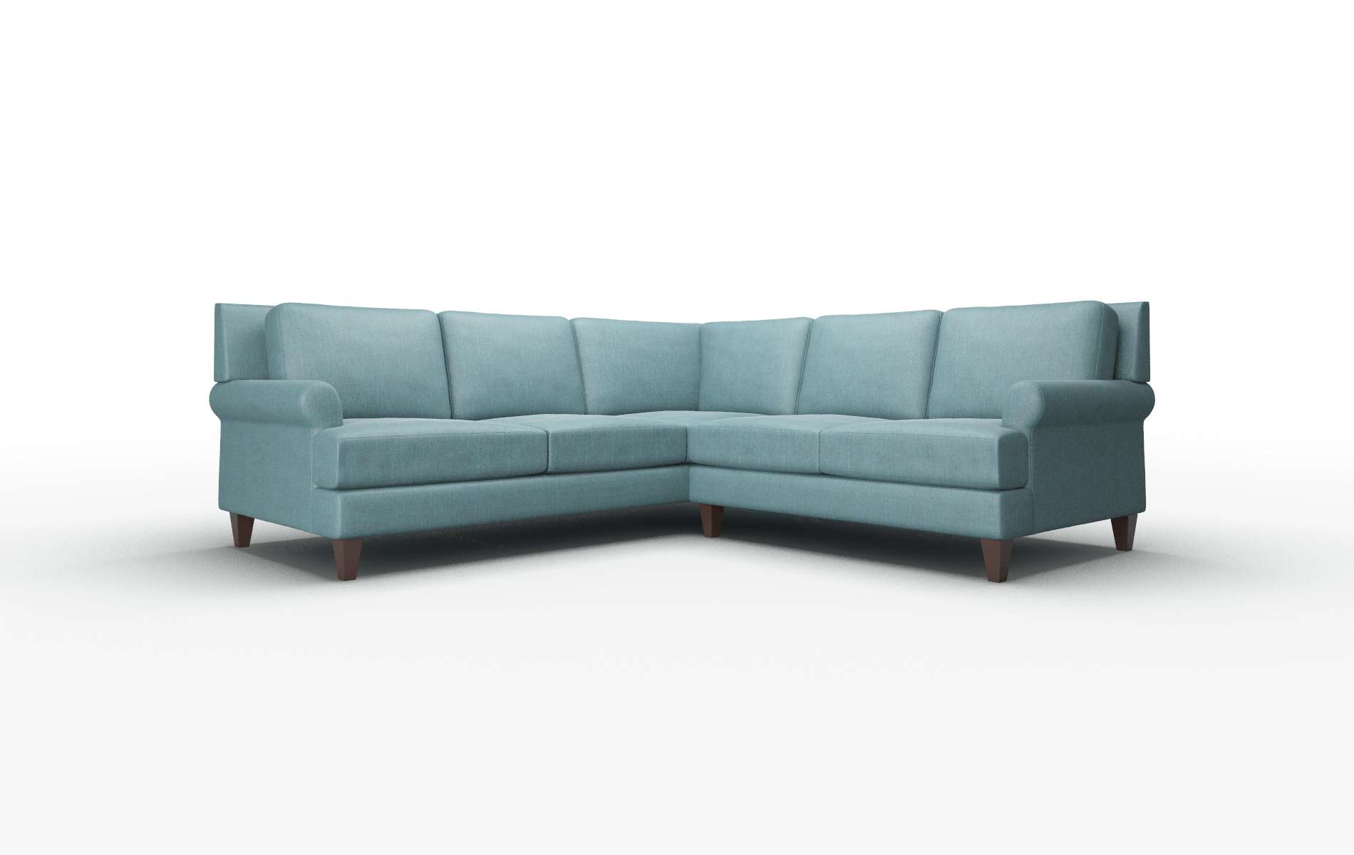 Stockholm Simplex Blue_moon Sectional espresso legs 1