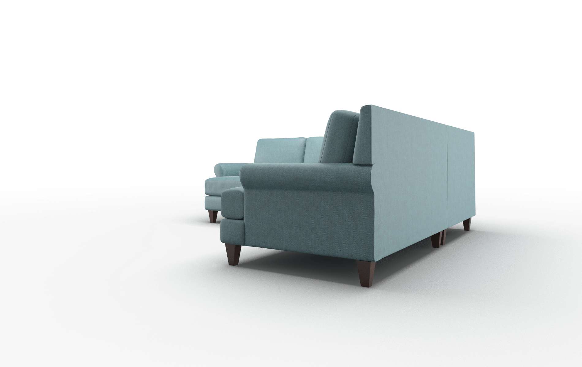 Stockholm Simplex Blue_moon Sectional espresso legs 4