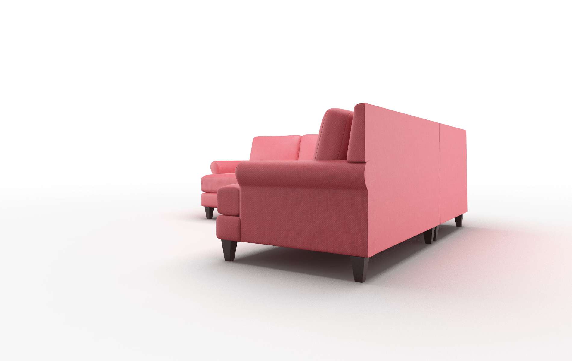 Stockholm Sorrento Berry Sectional espresso legs 4