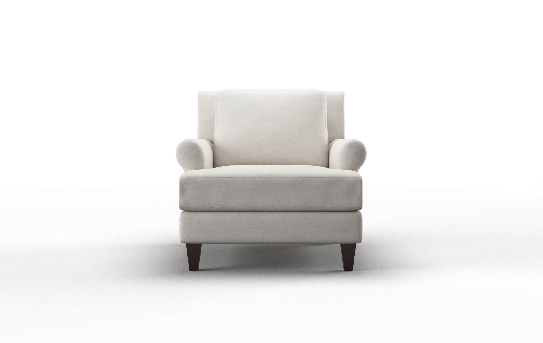 Stockholm Suave Dove Chair espresso legs 1