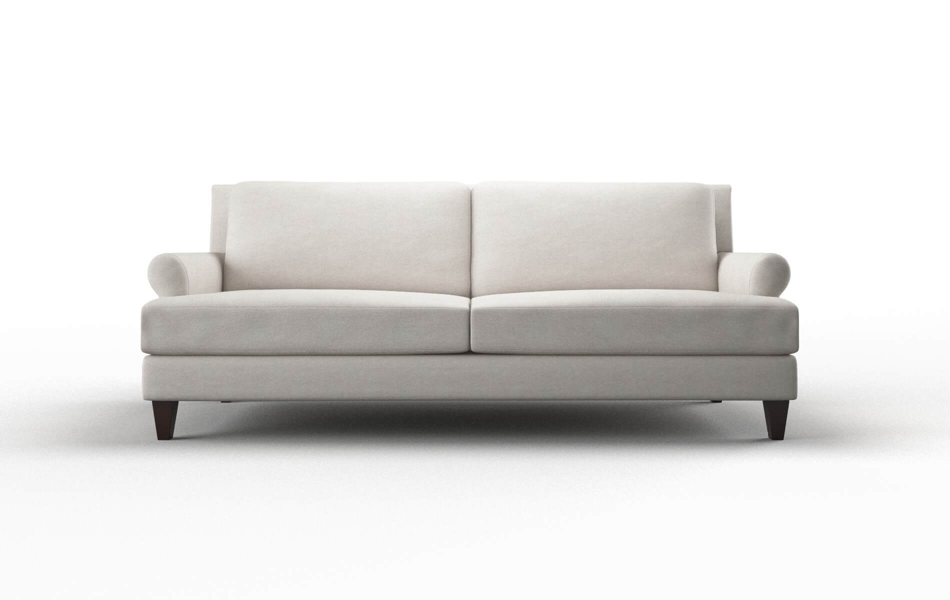 Stockholm Suave Dove Sofa espresso legs 1