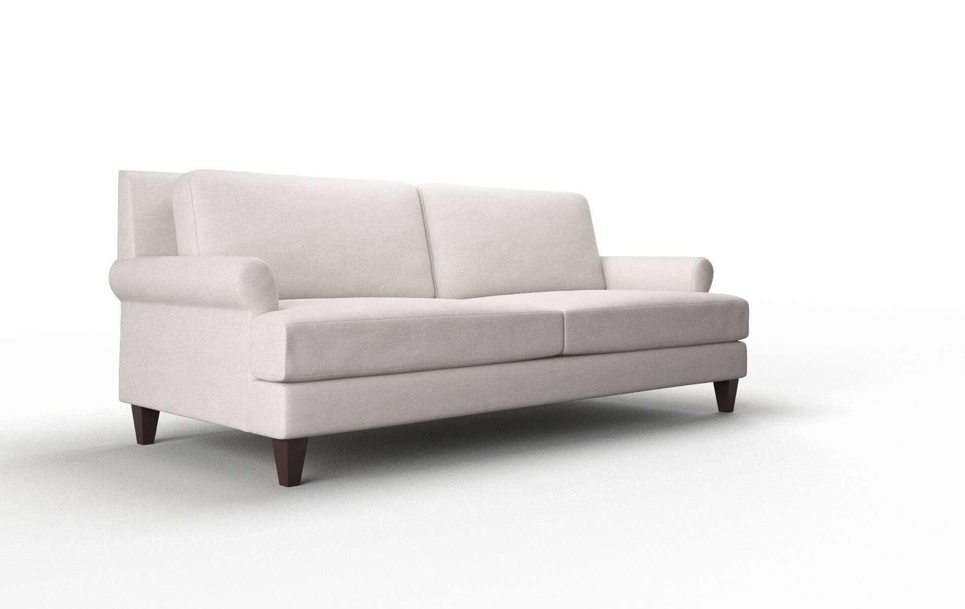 Stockholm Suave Dove Sofa espresso legs 2