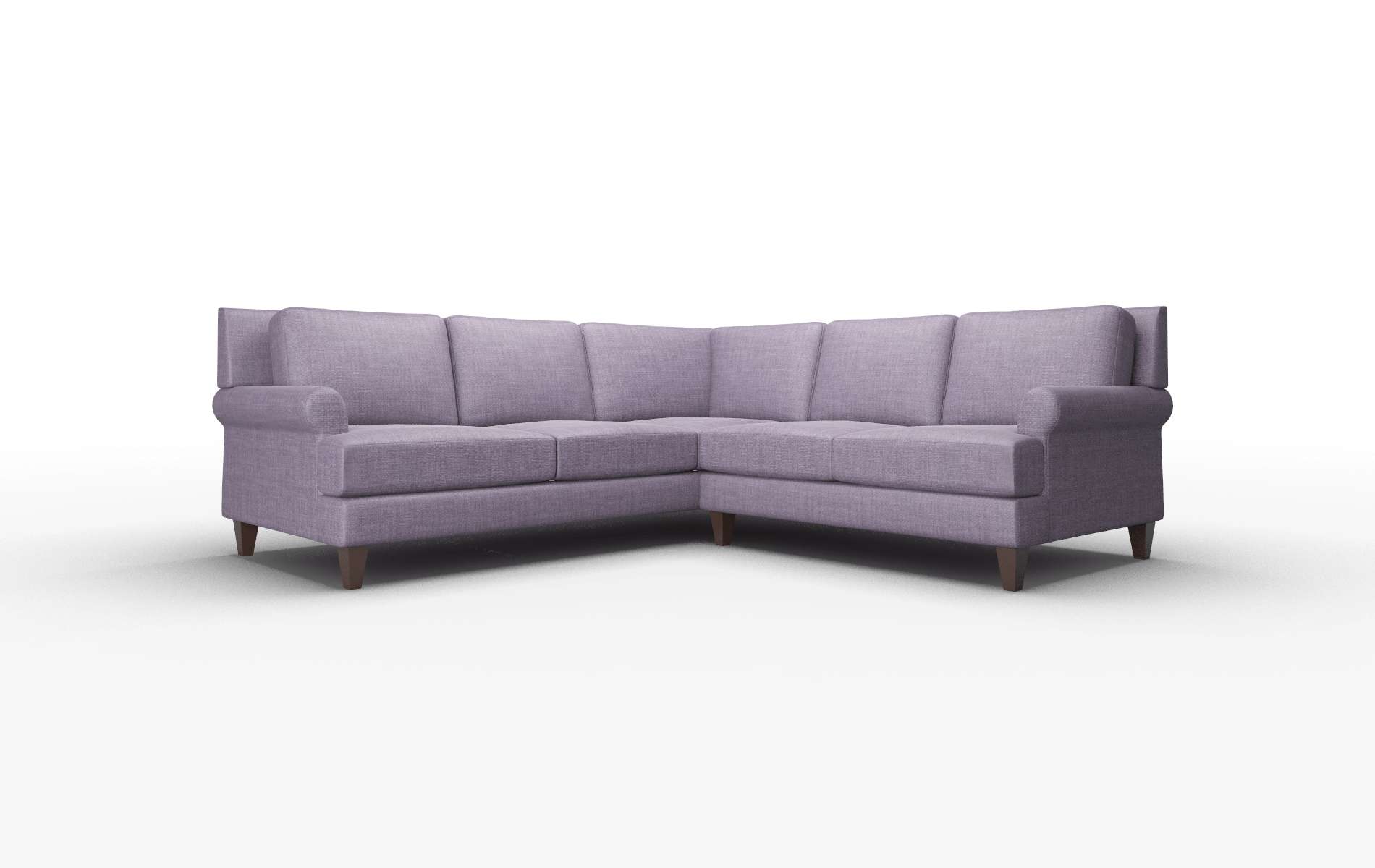 Stockholm Tess blackberry Sectional Espresso Legs  1