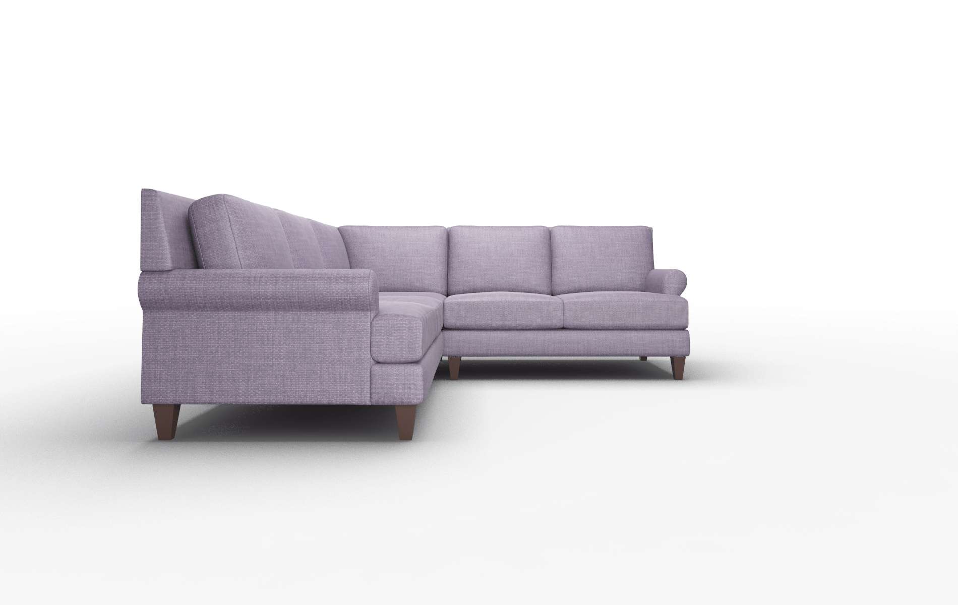 Stockholm Tess Blackberry Sectional espresso legs 2