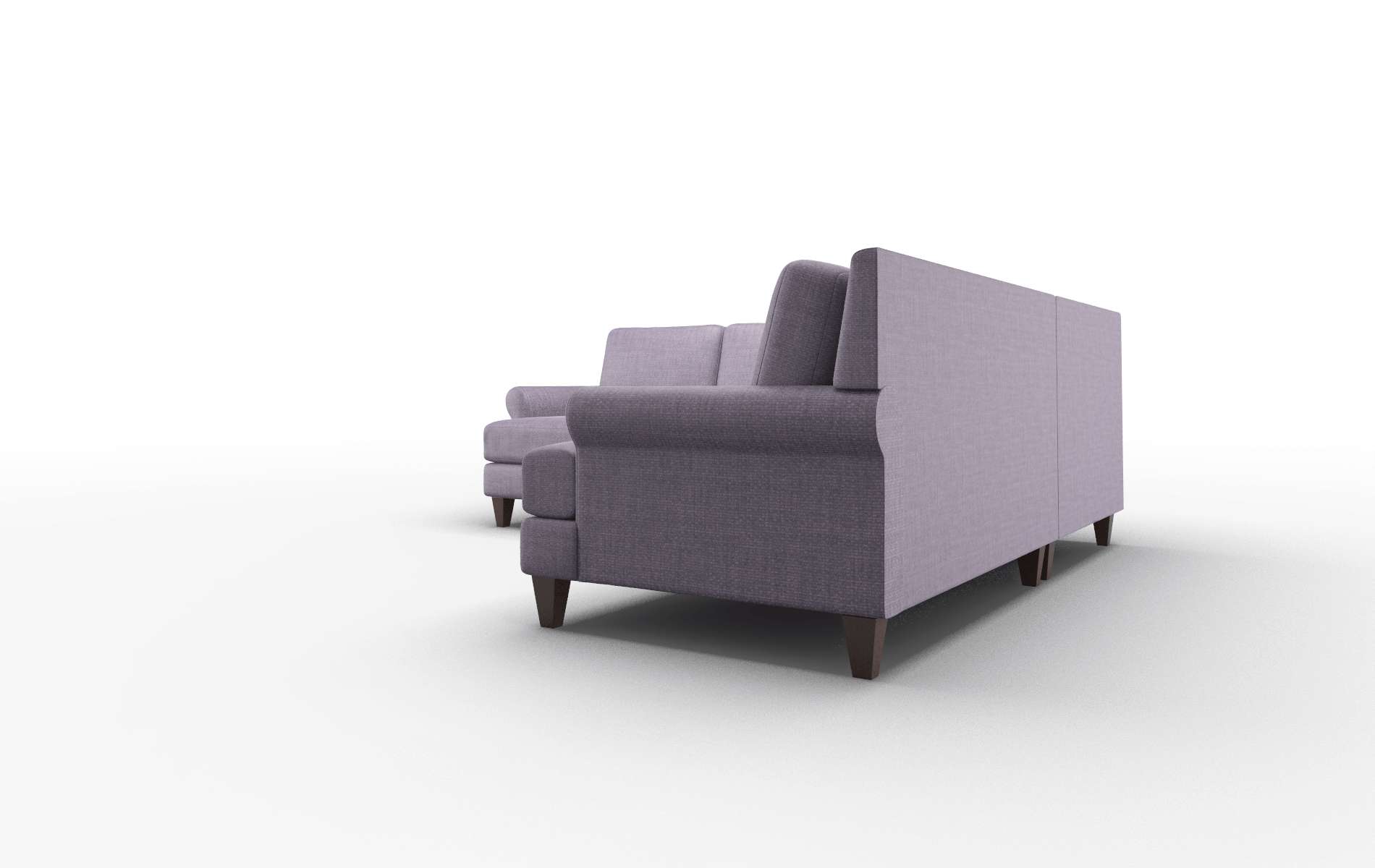 Stockholm Tess Blackberry Sectional espresso legs 4