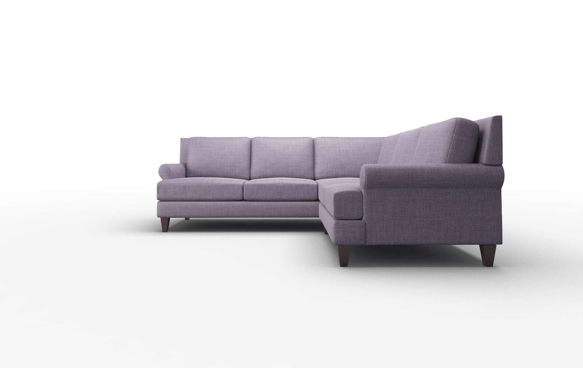 Stockholm Tess Blackberry Sectional espresso legs 5