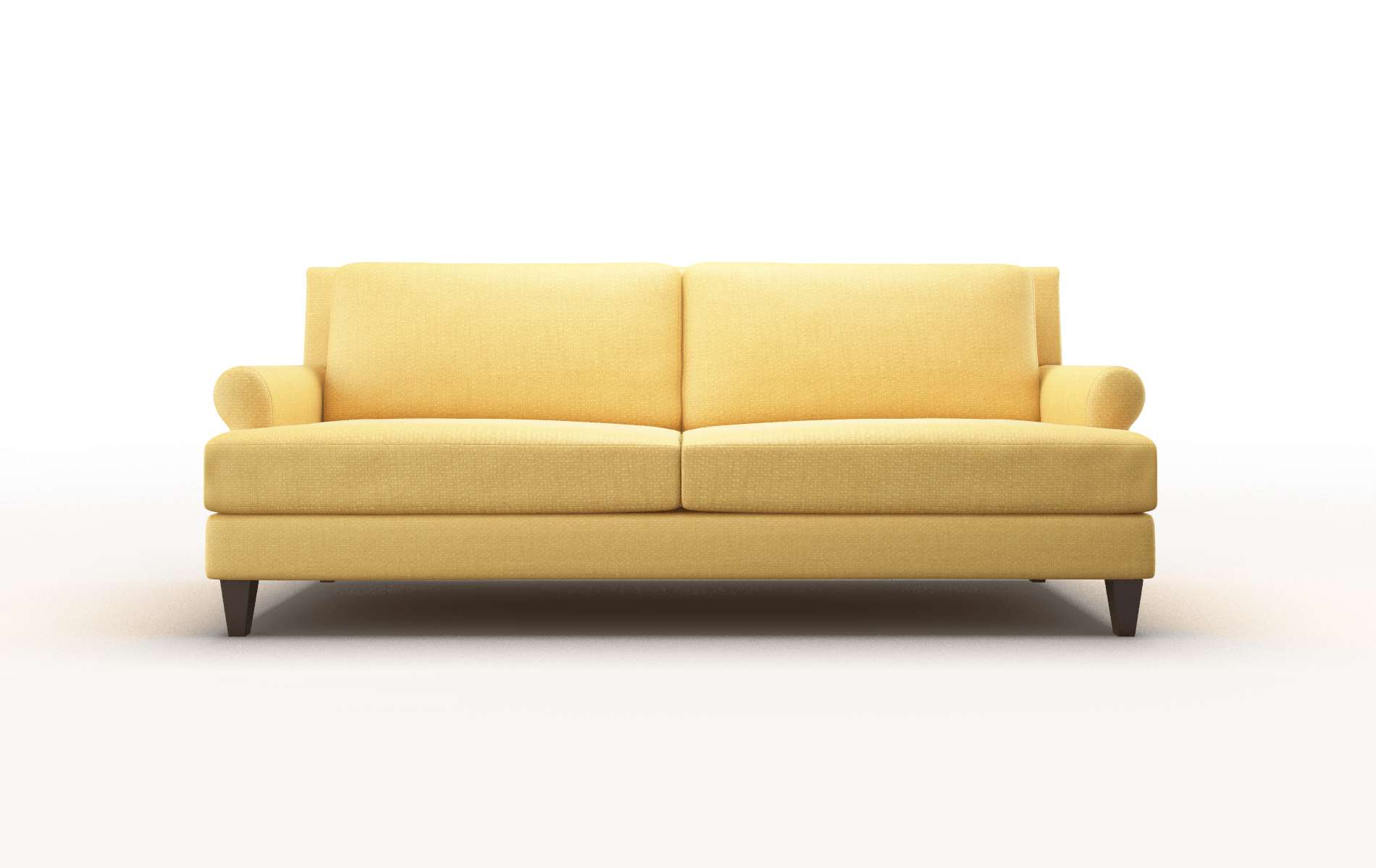 Stockholm Tess Turmeric Sofa espresso legs 1
