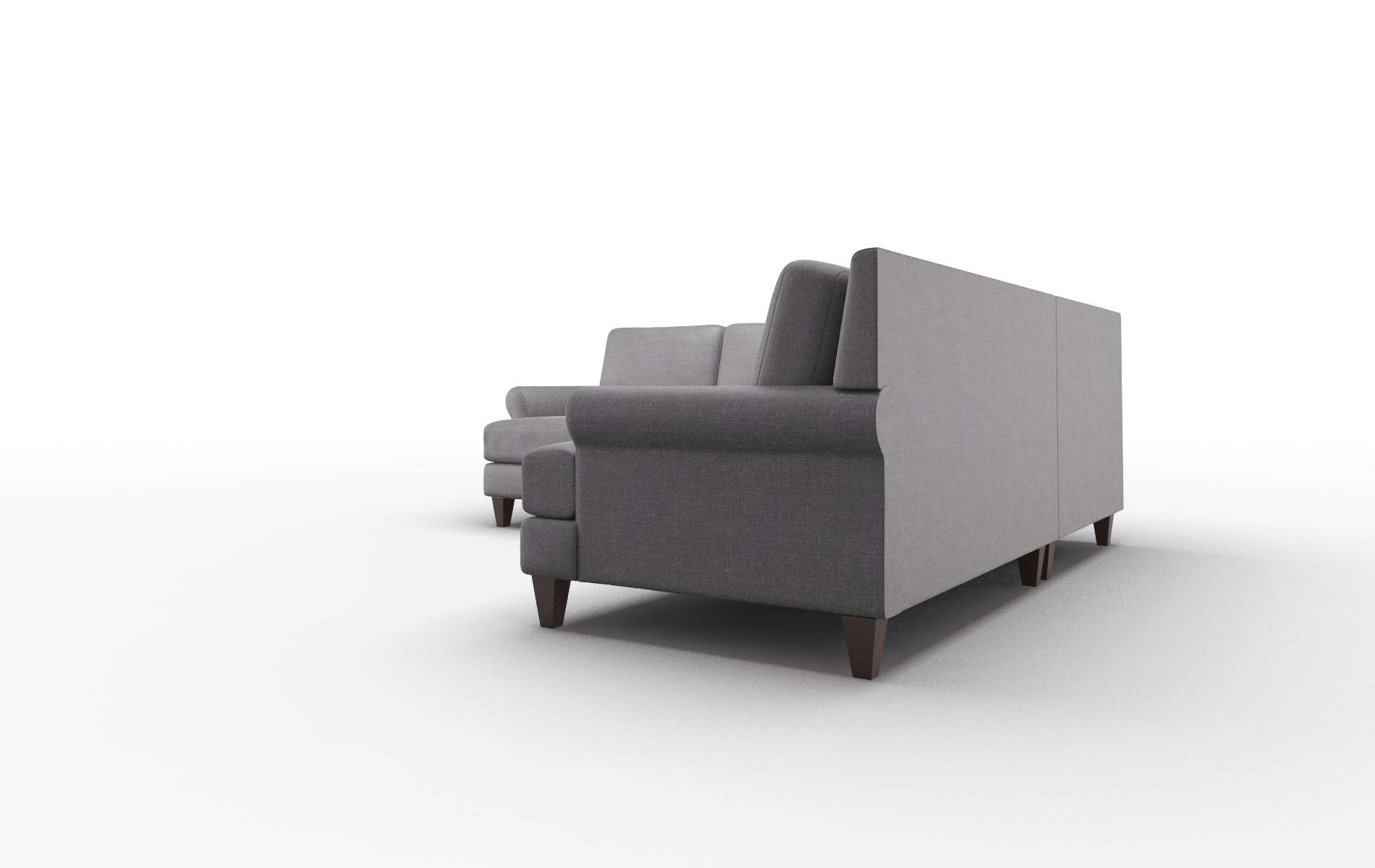 Stockholm Venus Onyx Sectional espresso legs 4