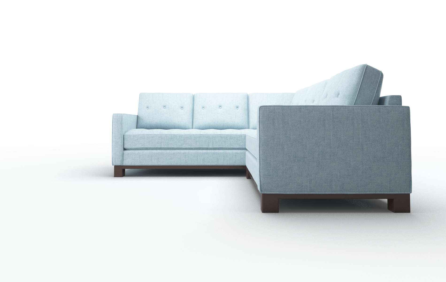 Syros Atlas Turquoise Sectional espresso legs 5