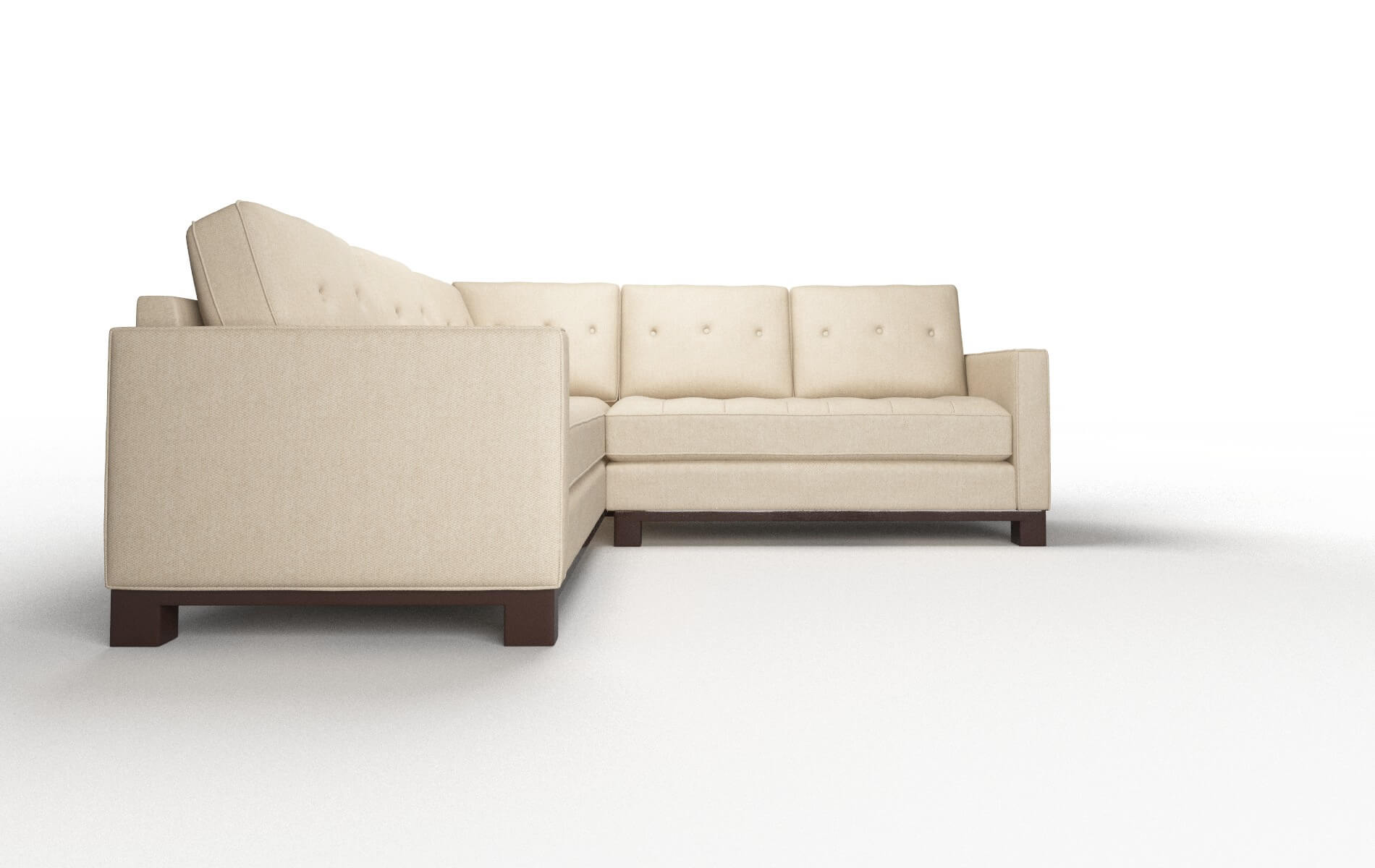 Syros Avenger Burlap Sectional espresso legs 2