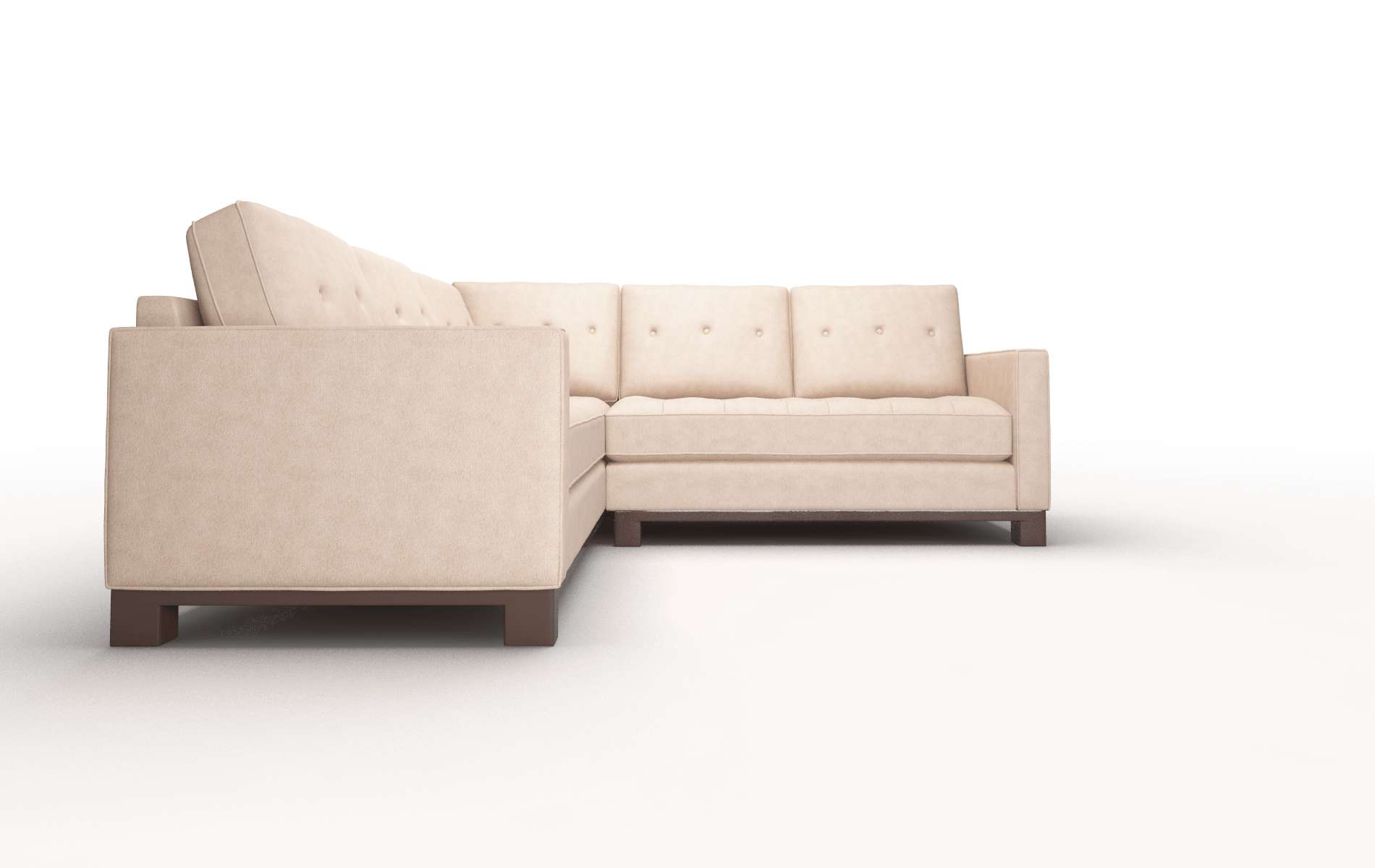 Syros Bella Cocoa Sectional espresso legs 2