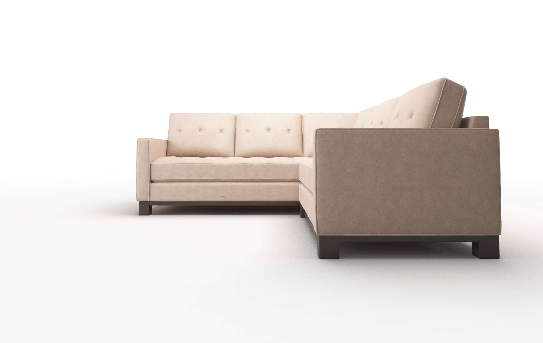Syros Bella Cocoa Sectional espresso legs 5