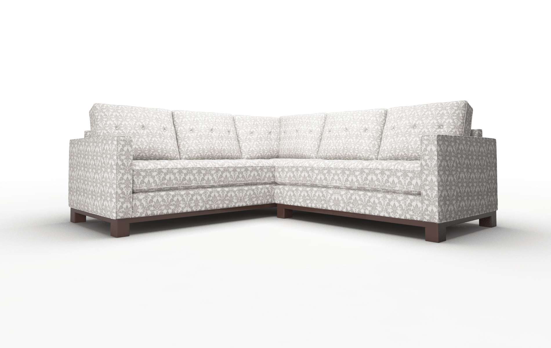 Syros Bergamo Dove Sectional espresso legs 1