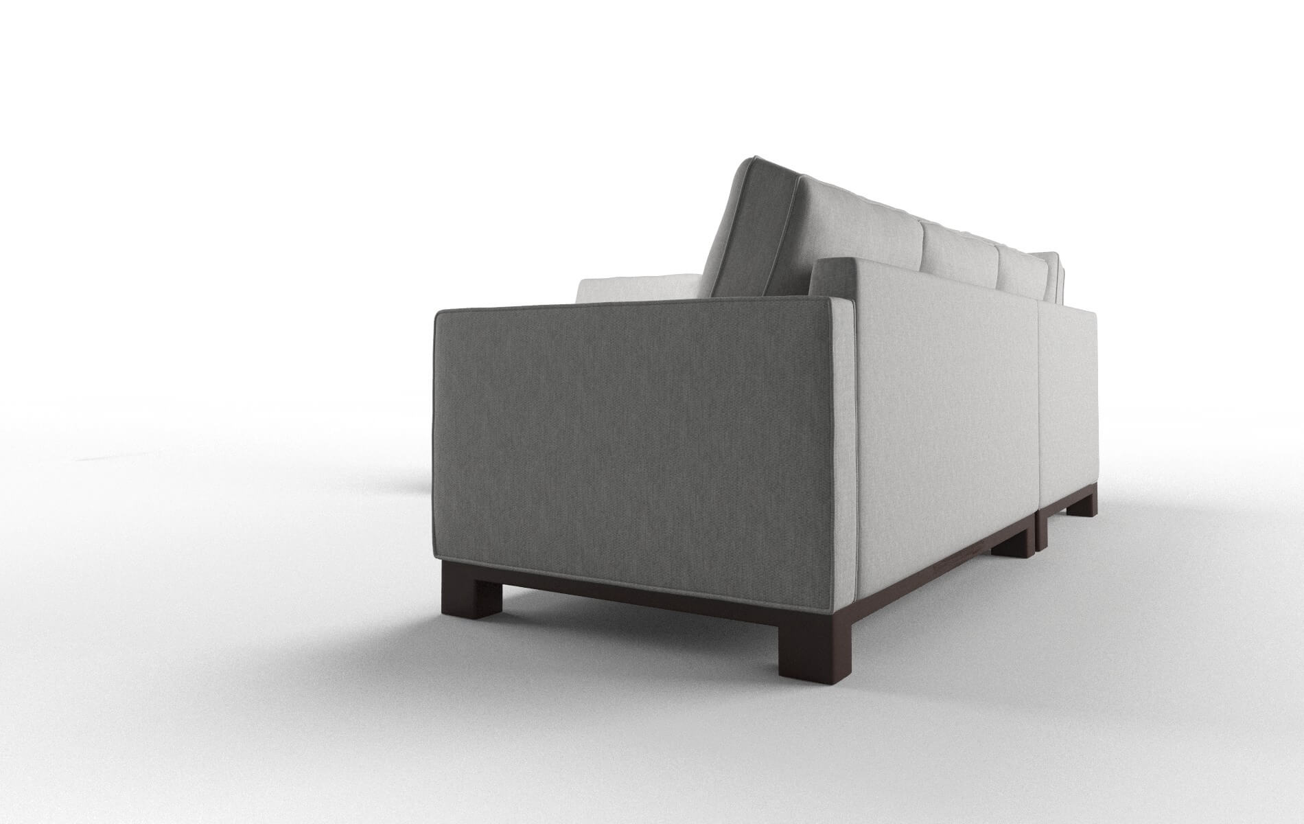 Syros Bungalow Graphite Sectional espresso legs 4