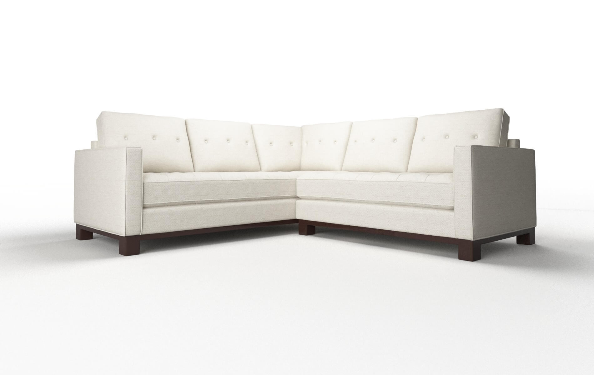 Syros Catalina Linen Sectional espresso legs 1