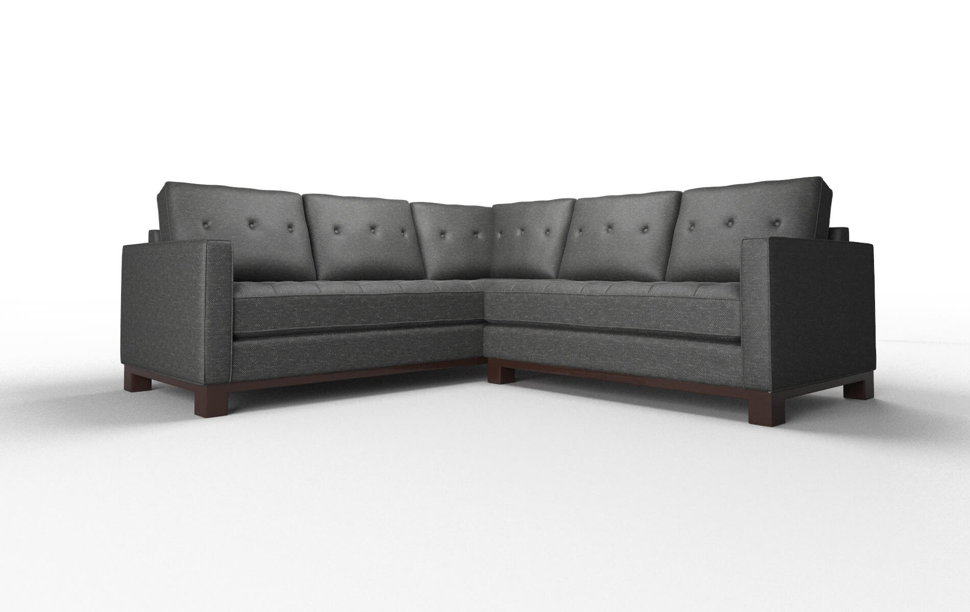Syros Chance denim Sectional Espresso Legs  1