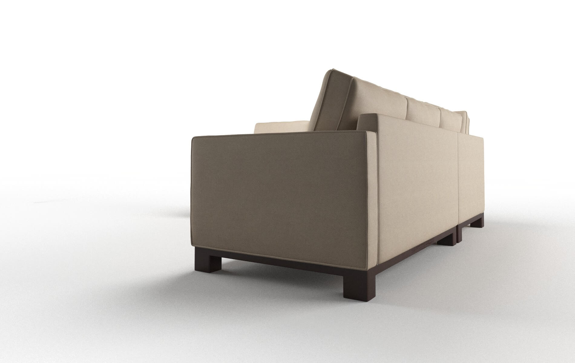 Syros Chance Platinum Sectional espresso legs 4