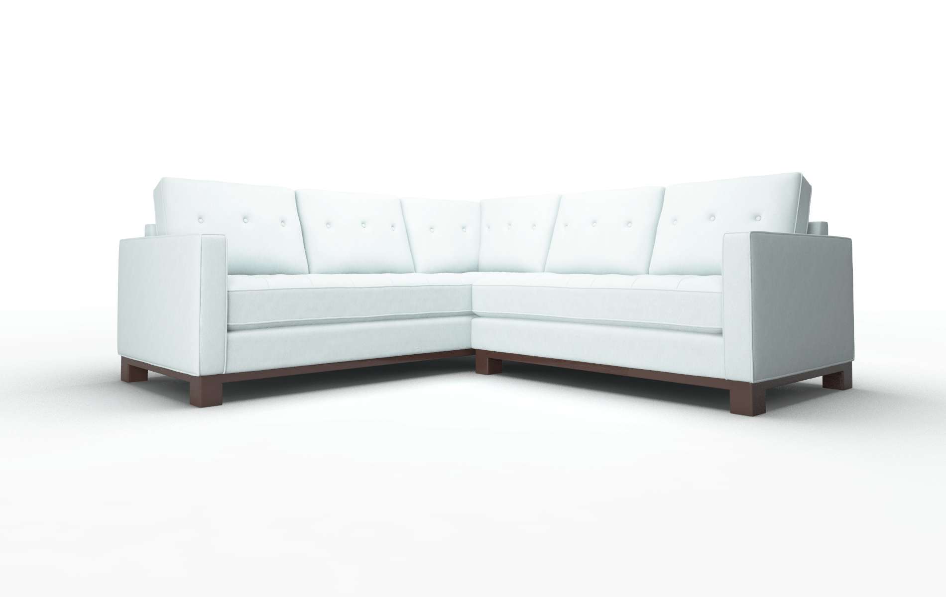 Syros Clyde Cornflower Sectional espresso legs 1