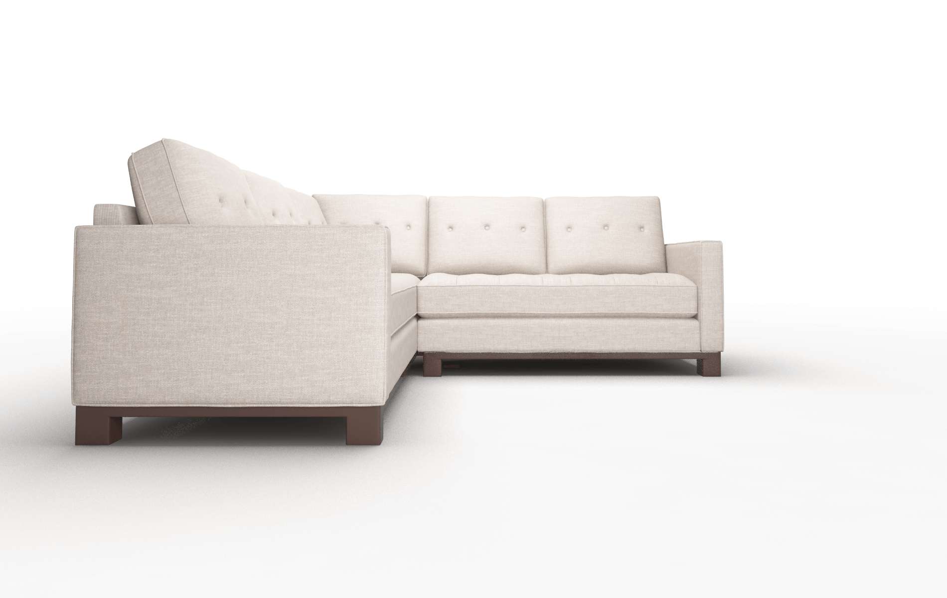 Syros Clyde Dolphin Sectional espresso legs 2