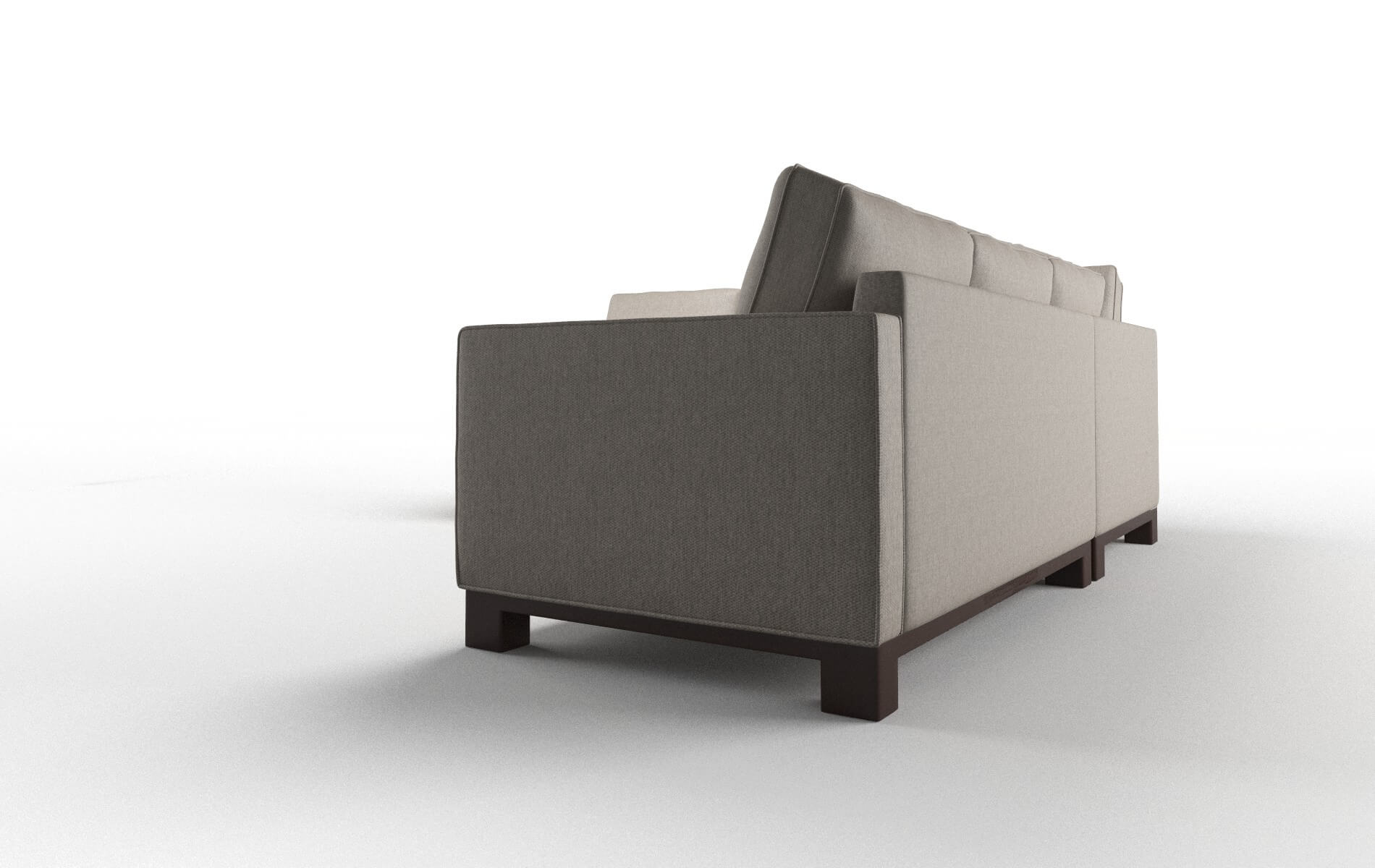 Syros Cosmo Taupe Sectional espresso legs 4