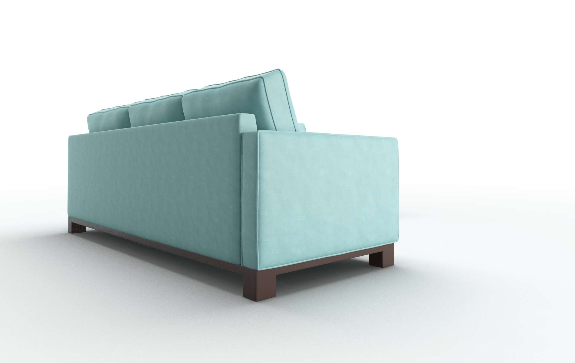 Syros Curious Turquoise Sectional espresso legs 3