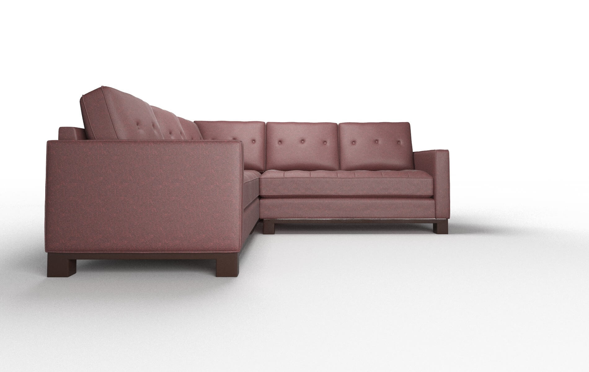 Syros Derby Berry Sectional espresso legs 2