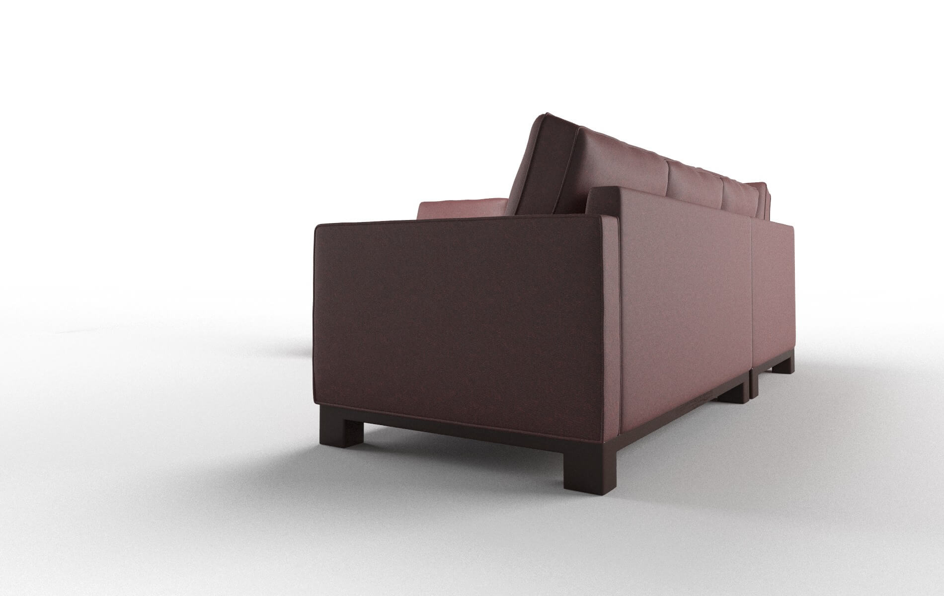 Syros Derby Berry Sectional espresso legs 4