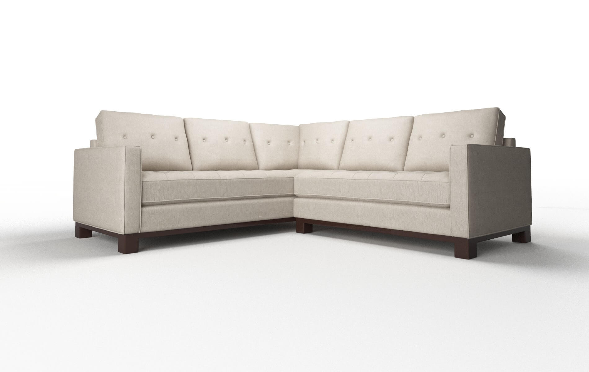 Syros Derby linen Sectional Espresso Legs  1