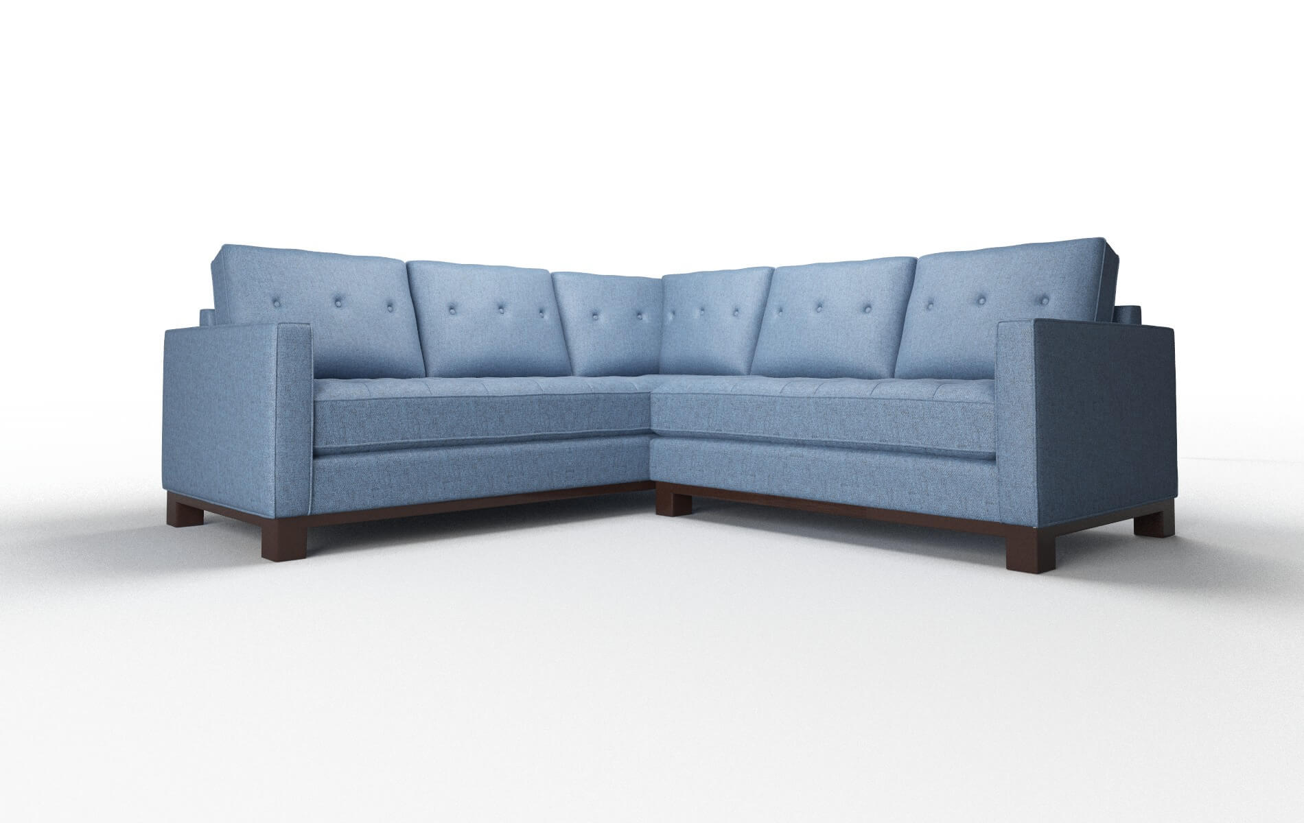 Syros Derby Navy Sectional espresso legs 1