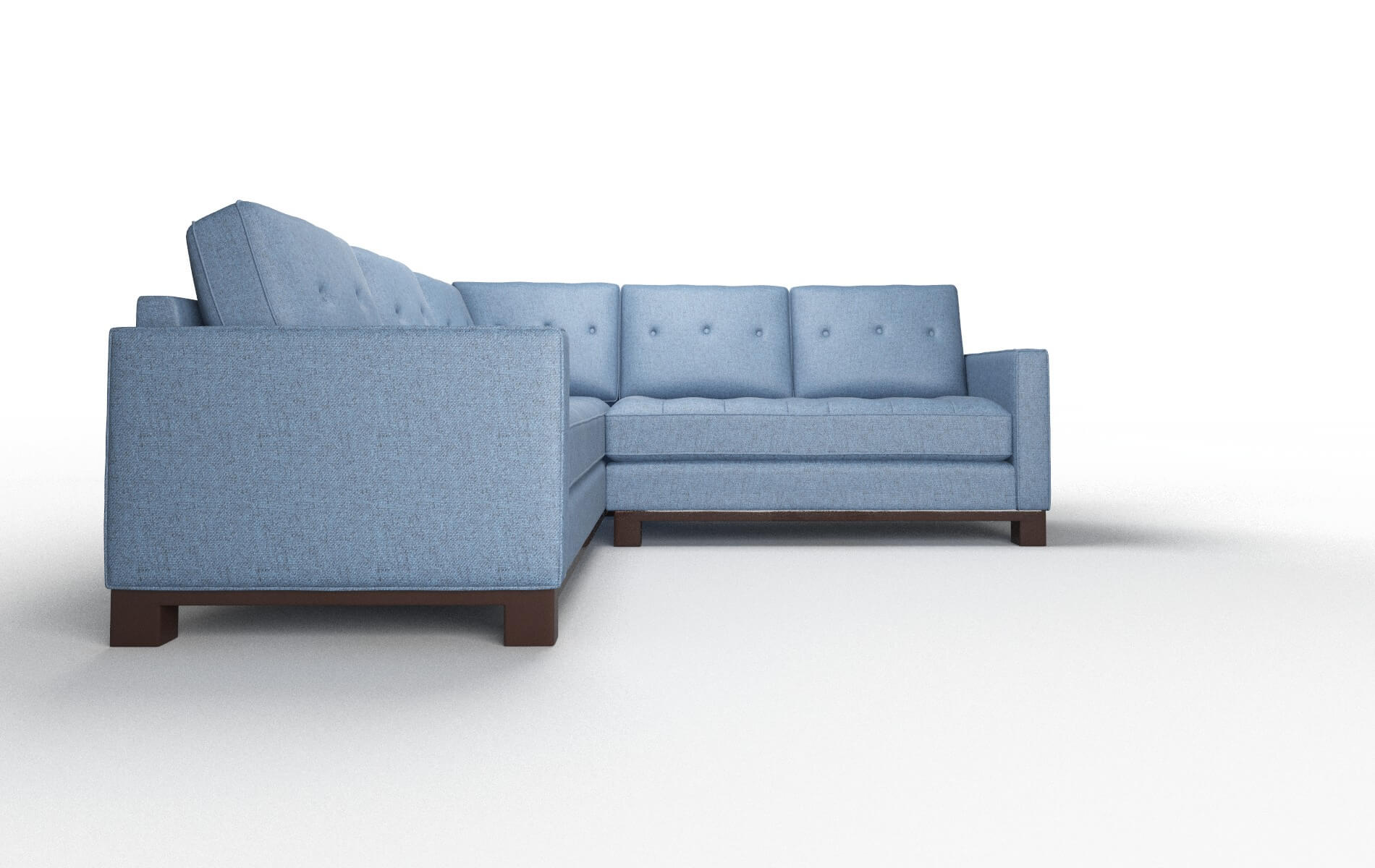 Syros Derby Navy Sectional espresso legs 2