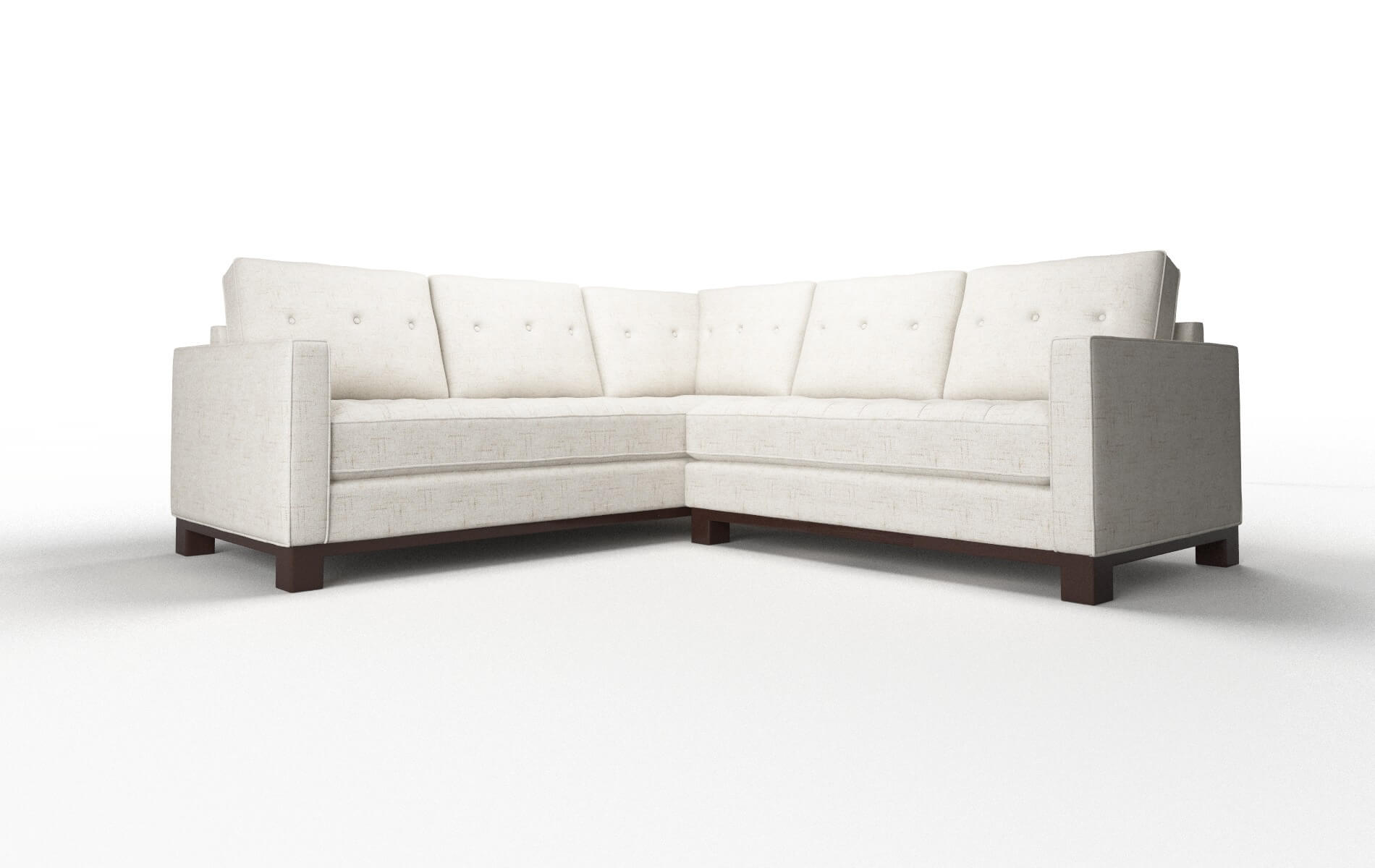 Syros Derby Taupe Sectional espresso legs 1