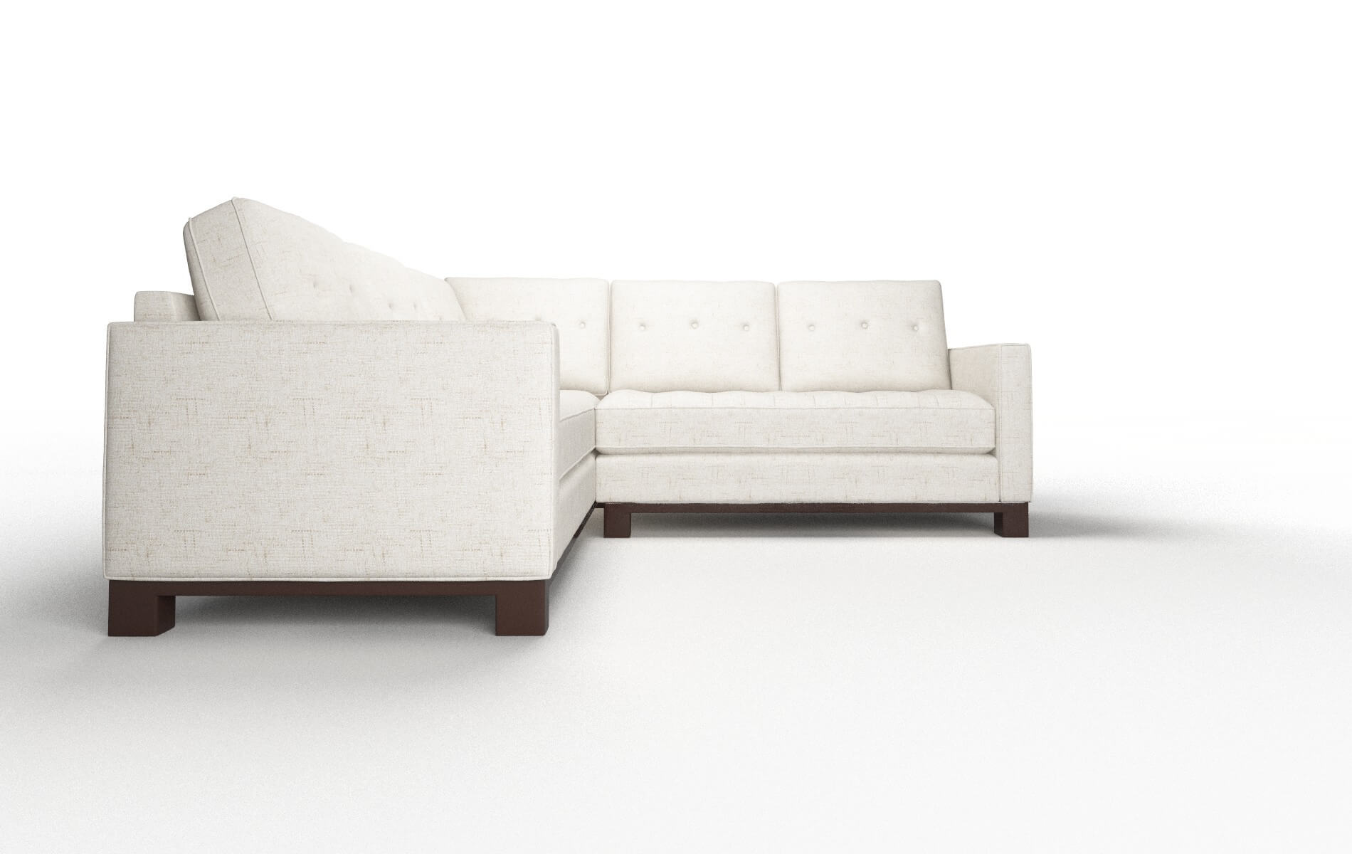 Syros Derby Taupe Sectional espresso legs 2
