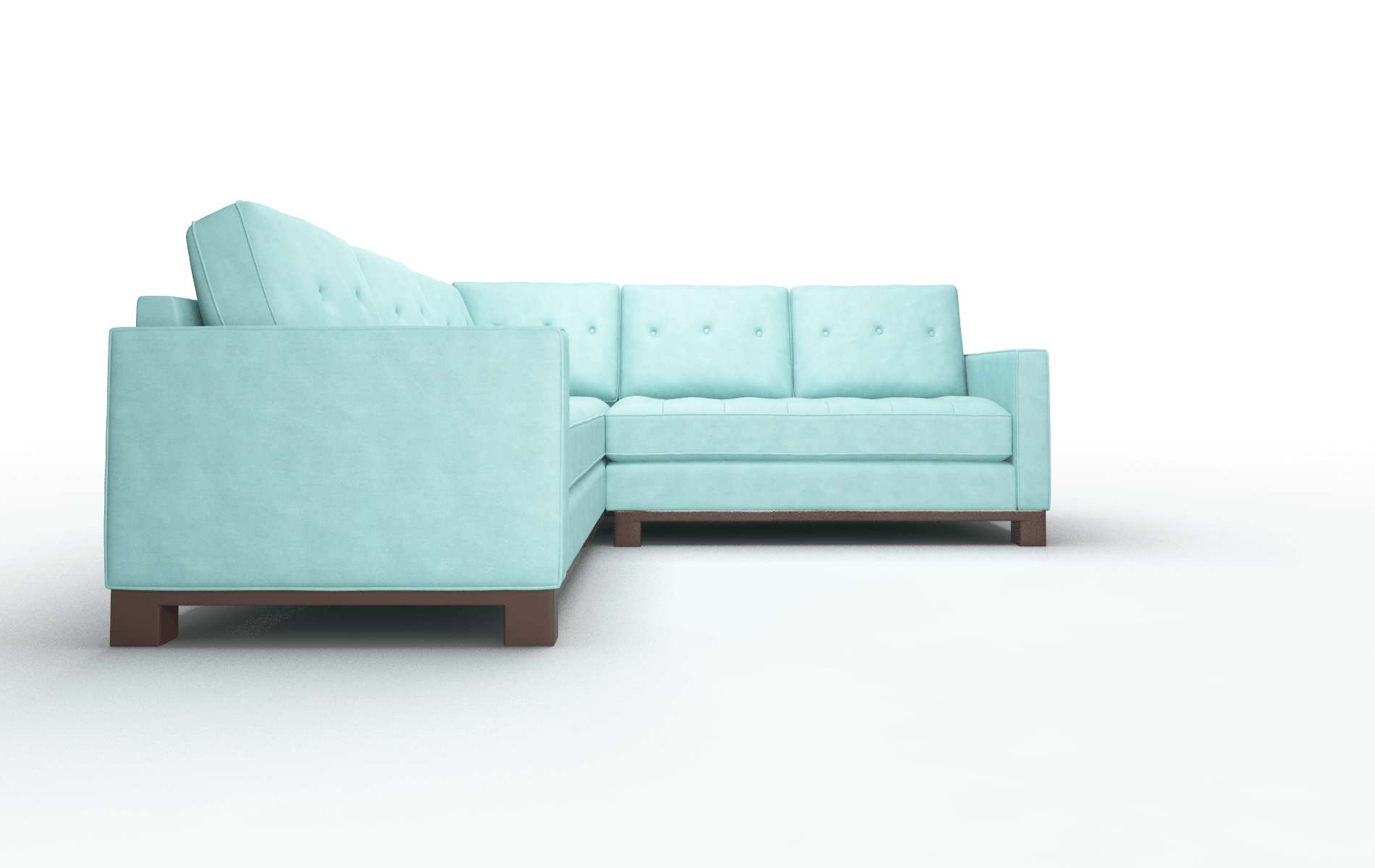 Syros Dream_d French_blue Sectional espresso legs 2