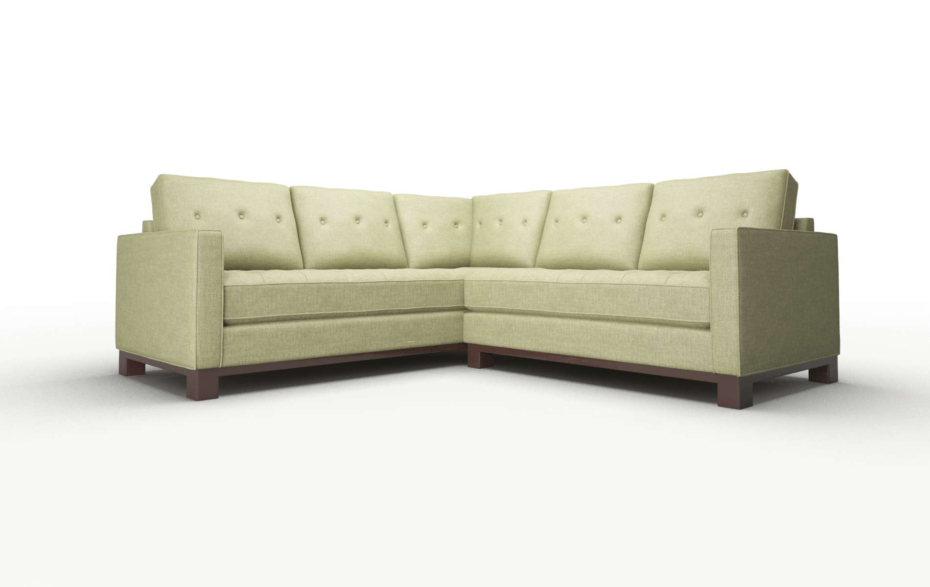 Syros Durham Lime Sectional espresso legs 1