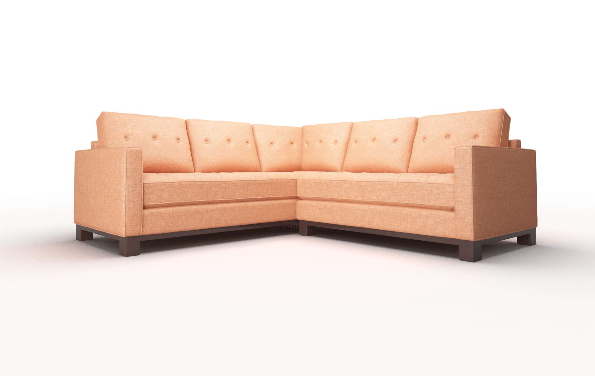 Syros Durham Tangerine Sectional espresso legs 1