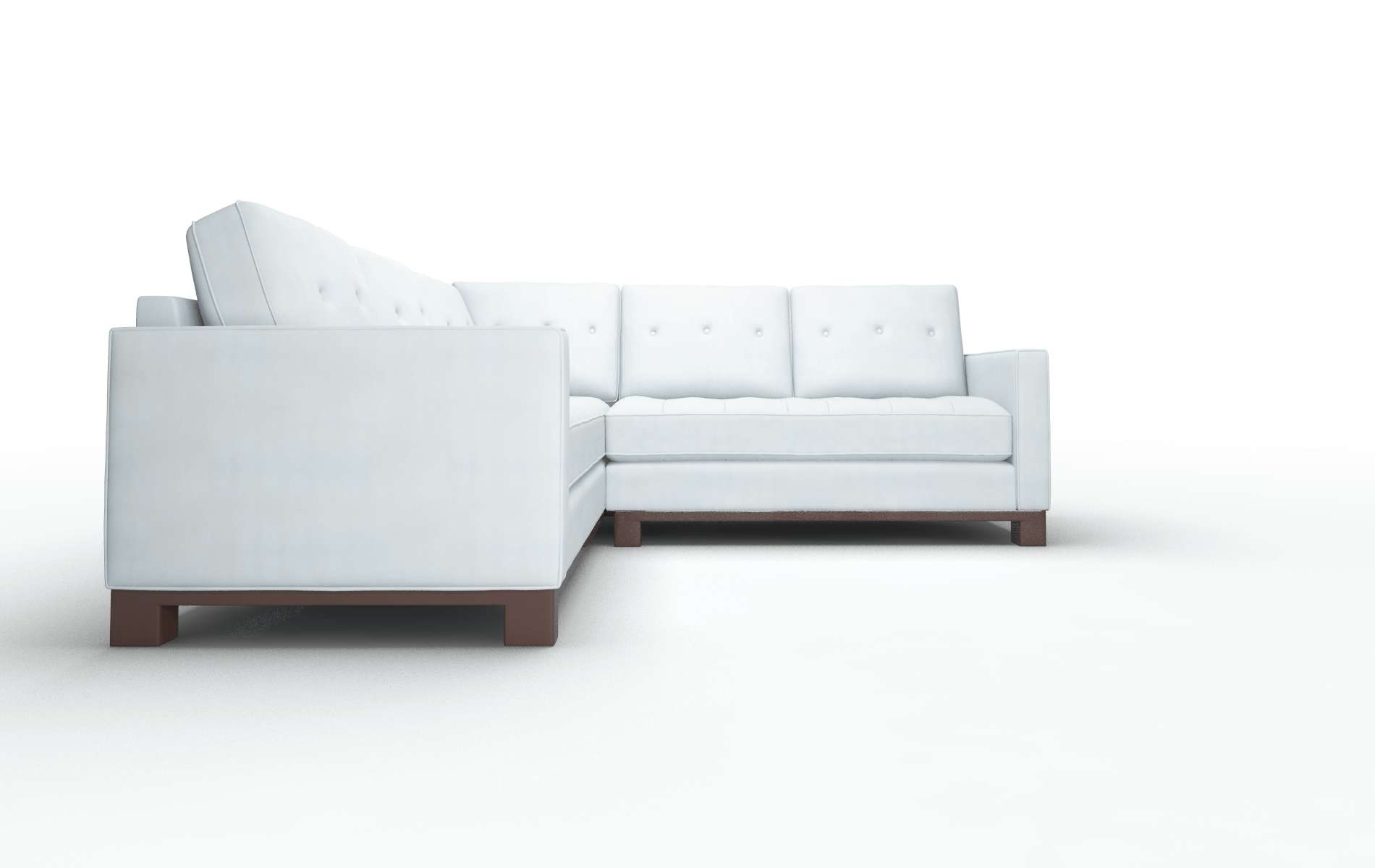 Syros Hathaway Aqua Sectional espresso legs 2