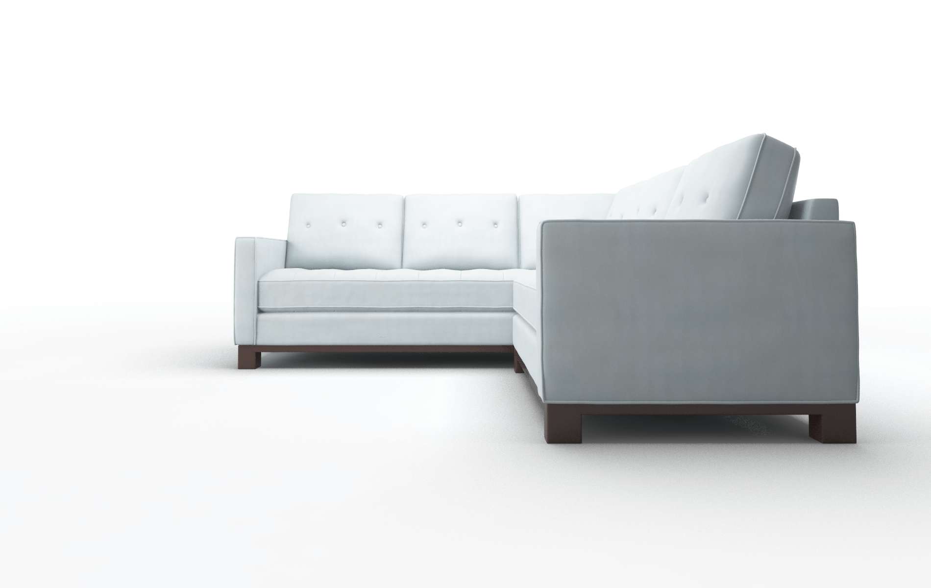 Syros Hathaway Aqua Sectional espresso legs 5