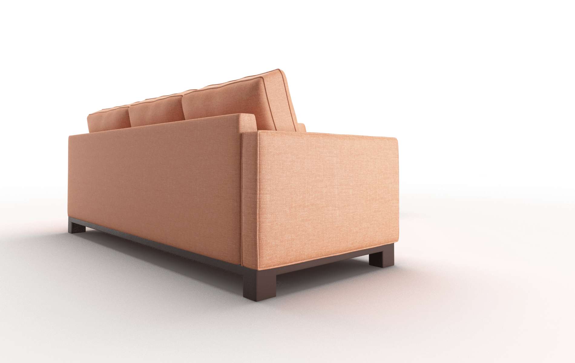 Syros Hepburn Appricot Sectional espresso legs 3