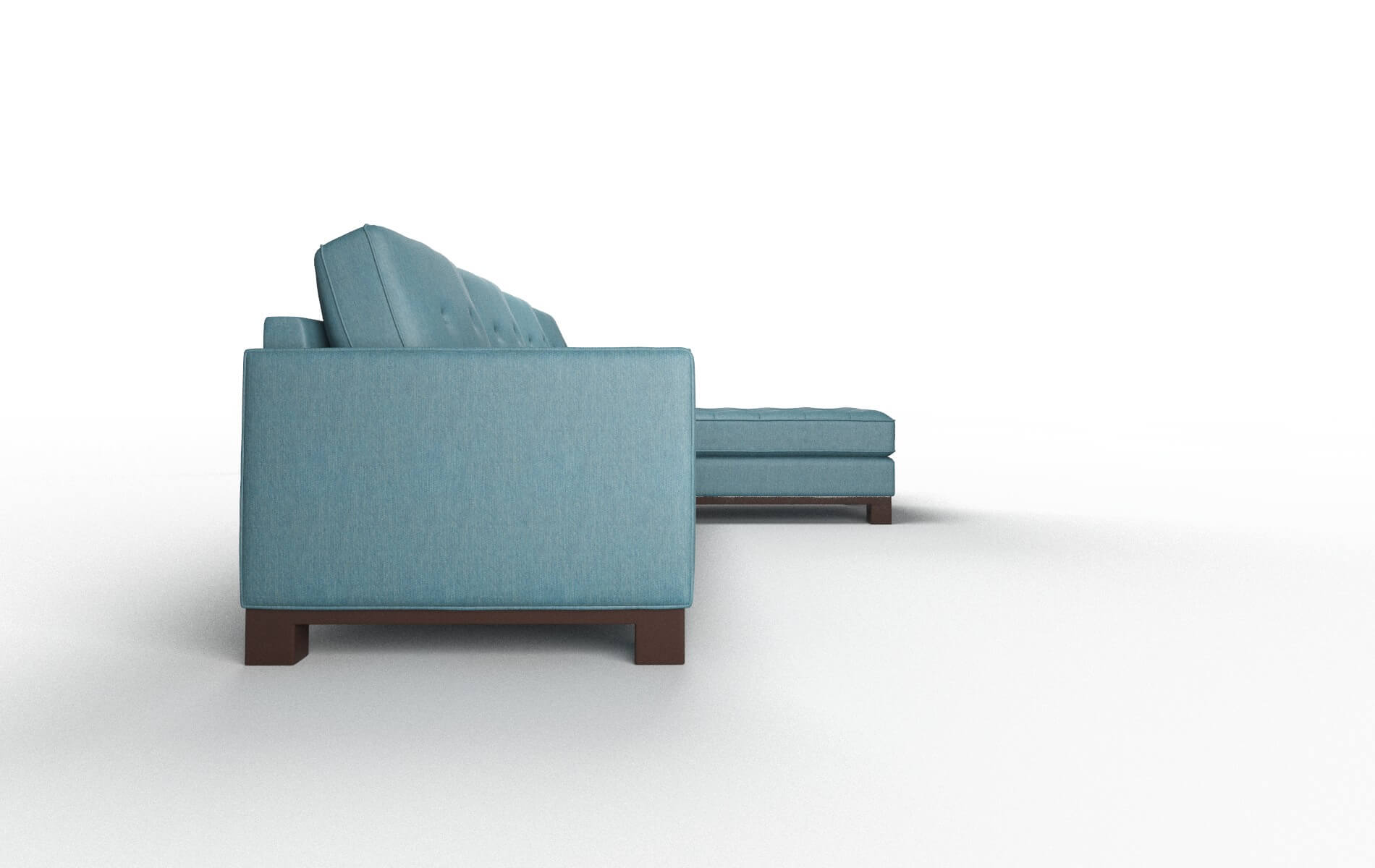 Syros Hepburn Teal Panel espresso legs 3