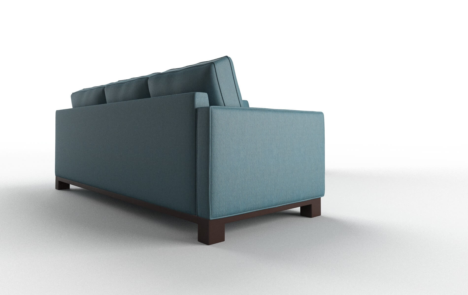 Syros Hepburn Teal Sectional espresso legs 3