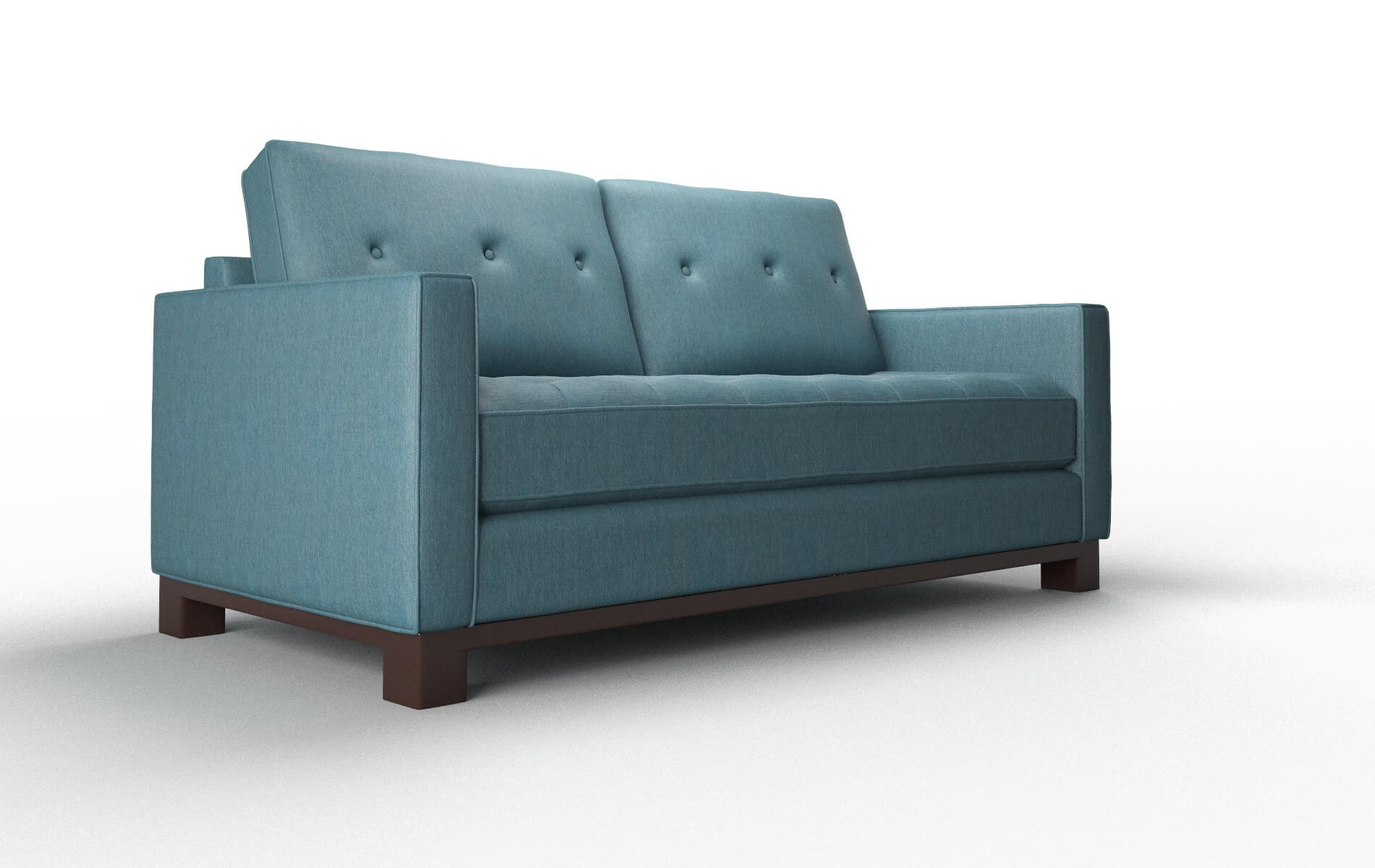 Syros Hepburn Teal Sofa espresso legs 2